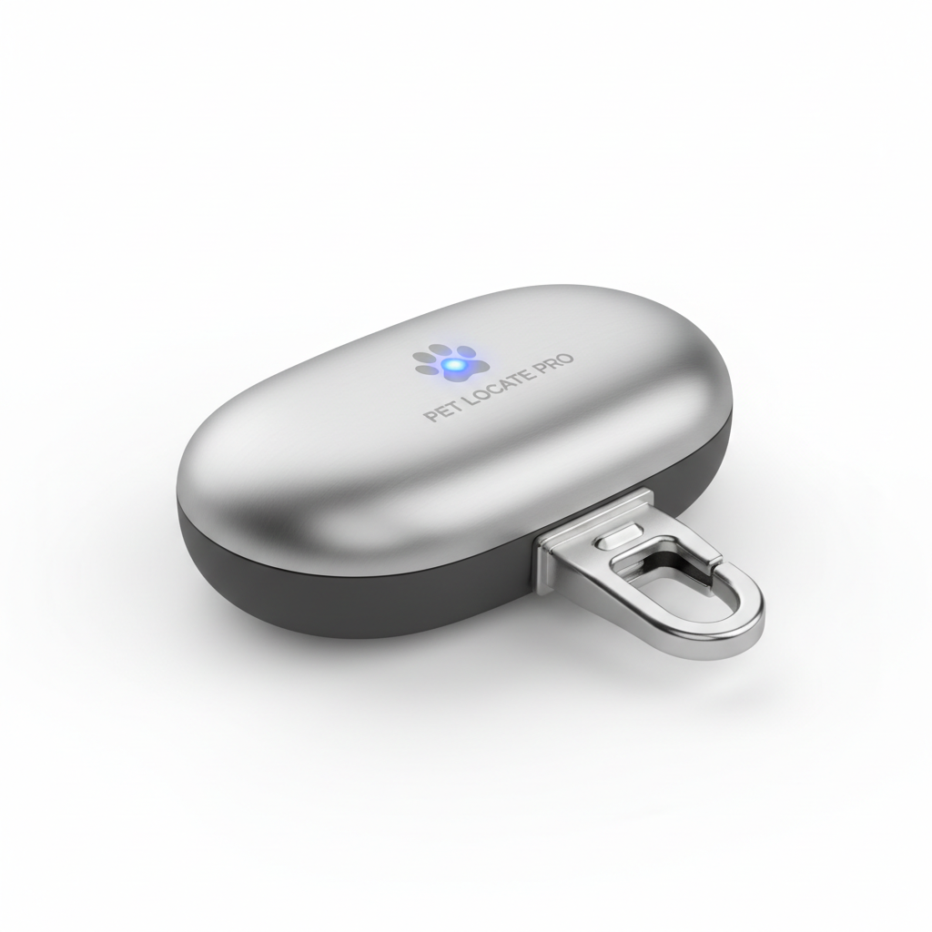 Lightweight GPS pet tracker that clips onto a pet collar